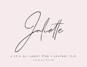 Juliette – Signature font