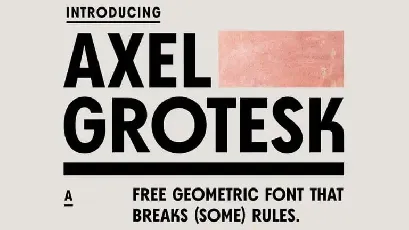 Axel Grotesk Sans Serif font