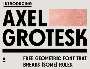 Axel Grotesk Sans Serif font