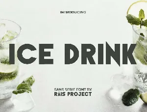 Ice Drink font