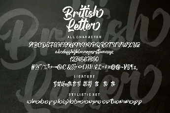 British Letter font