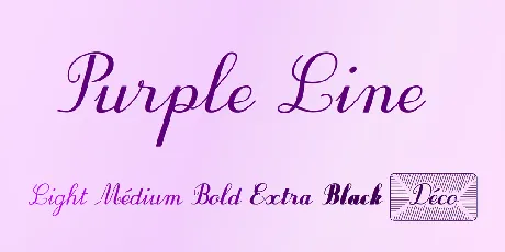 Purple DecoDemo font