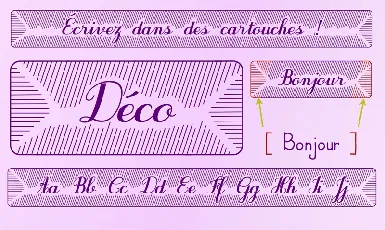 Purple DecoDemo font