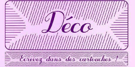 Purple DecoDemo font