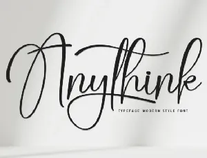 Anythink Script font