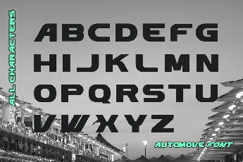 Automove font