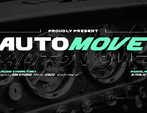 Automove font