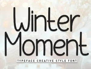 Winter Moment Display font