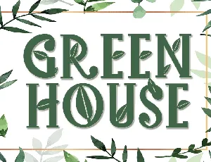 Green House font