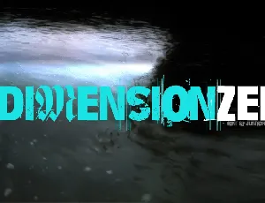 Dimension Zero font