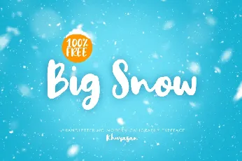 Big Snow Script font