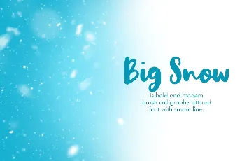 Big Snow Script font