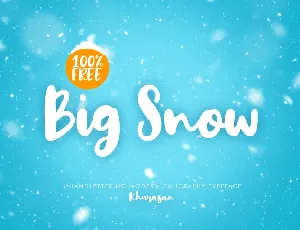 Big Snow Script font