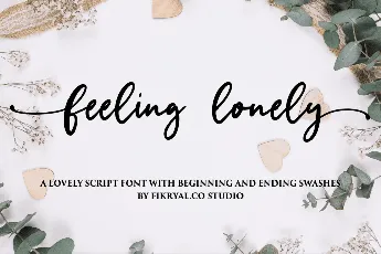 feeling lonely font