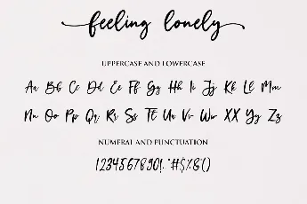 feeling lonely font