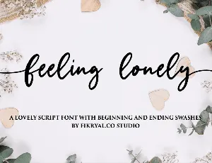 feeling lonely font