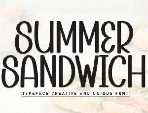 Summer Sandwich Display font