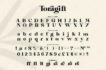 Toragift font