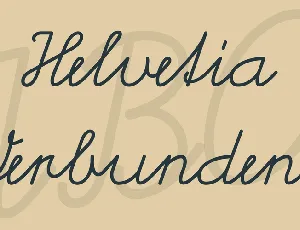 Helvetia Verbundene font