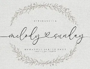 Melody Sunday font