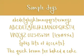 Simple Joys font