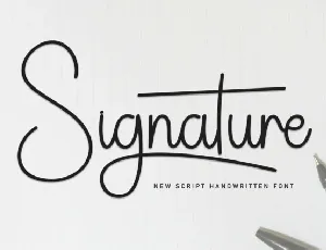 Signature Script Typeface font