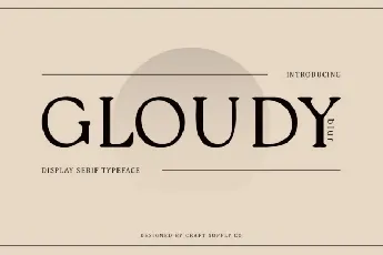 Gloudy Blur font