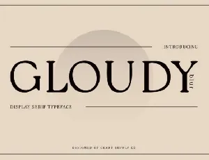 Gloudy Blur font