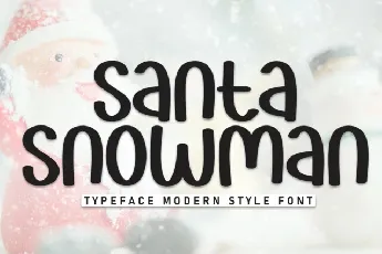 Santa Snowman Display font