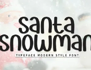 Santa Snowman Display font