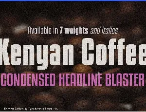 Kenyan Coffee font