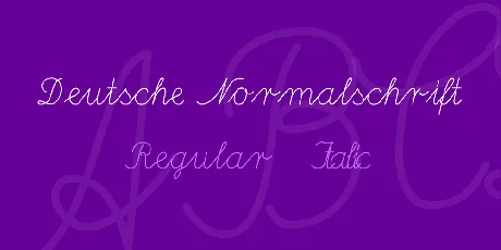 Deutsche Normalschrift font