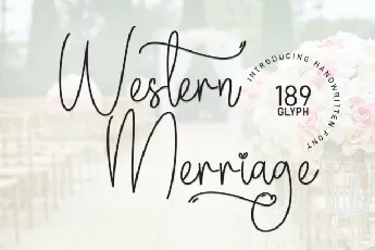 Western Merriage Script font