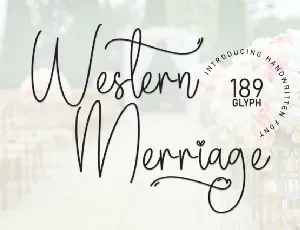 Western Merriage Script font