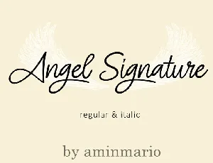 Angel Signature font