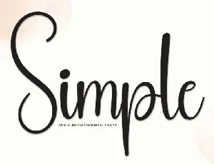 Simple Script Typeface font