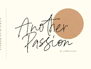 Another Passion font