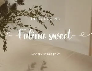 Falina sweet Calligraphy font