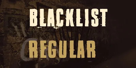 Blacklist font