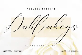 Dahliakeys font