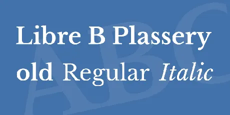 Libre B Plassery font