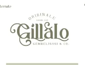 Gillalo Serif font