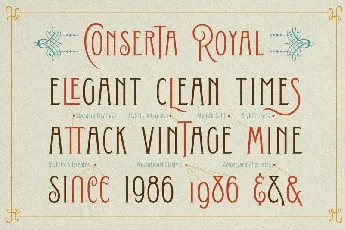 Conserta Vintage Display font