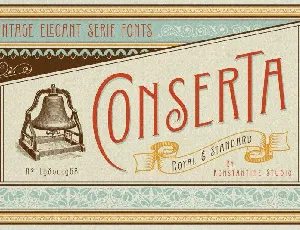 Conserta Vintage Display font