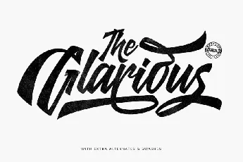 Glarious Calligraphy Free font