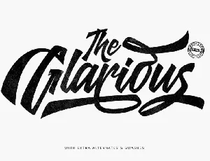 Glarious Calligraphy Free font