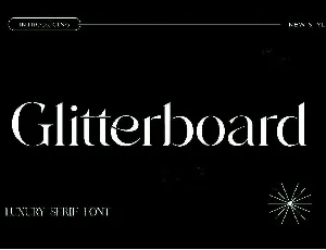 Gliterboard font