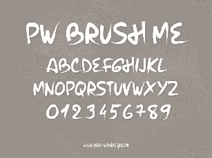 PW Brush Me font