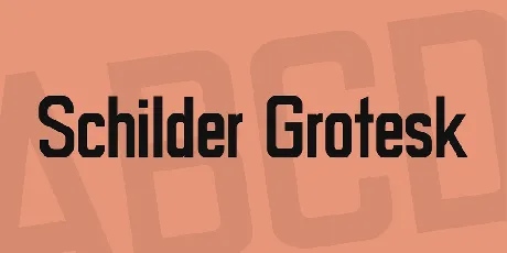 Schilder Grotesk font