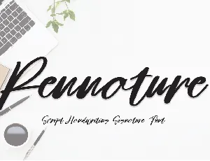 Pennature font